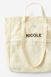 Personalised Wellness Tote Bag, ECRU - alternate image 2