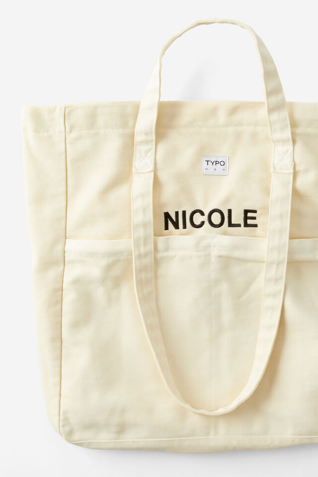 Personalised Wellness Tote Bag, ECRU