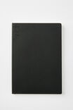 B5 Soft Cover Plain Notebook, BLACK - alternate image 1