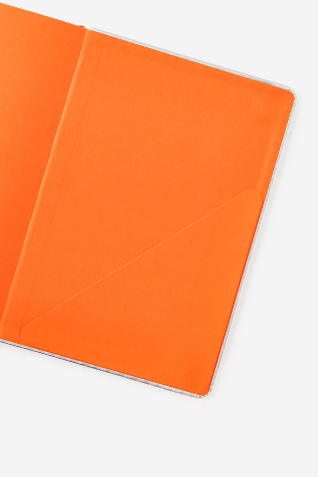 Personalised A5 Hard Lined Notetaker Notebook, CHROME LAVA RED