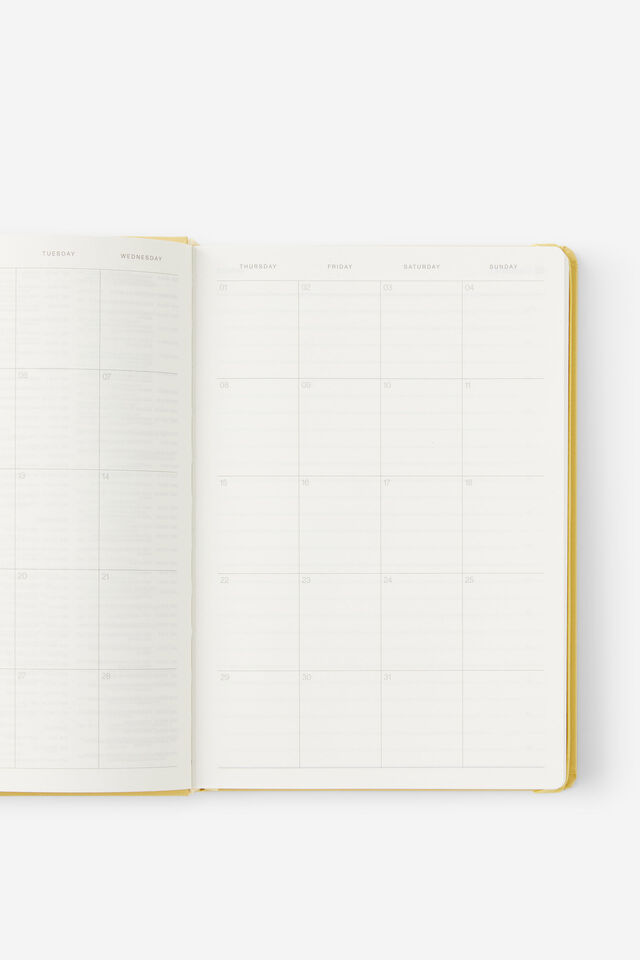 Personalised 2026 A5 Daily Hard Metro Diary, Limoncello