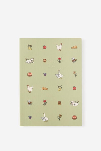 2026 B5 Weekly Soft Metro Diary, Little Treats Bay Leaf