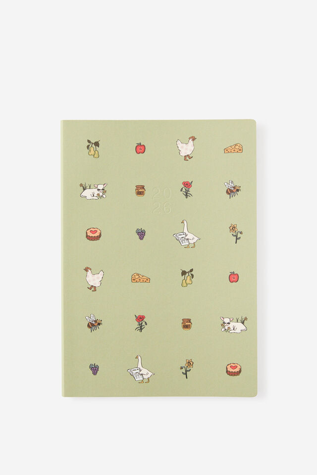 2026 B5 Weekly Soft Metro Diary, Little Treats Bay Leaf