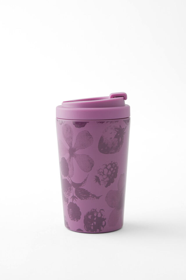 Metal Commuter Cup, DIGITAL ORCHID BERRY BLOSSOM