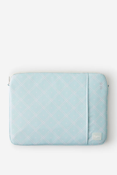 Personalised Mode 16 Inch Laptop Case, MINTY GRID