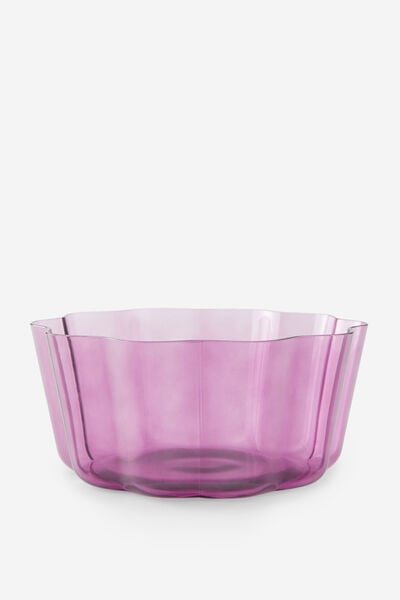 Glass Flower Bowl, LILAC
