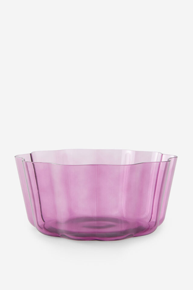 Glass Flower Bowl, LILAC