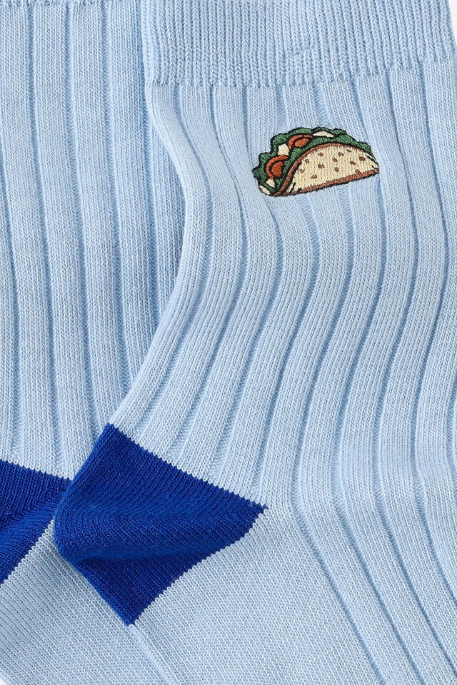 Mid Crew Socks, TACO EMB