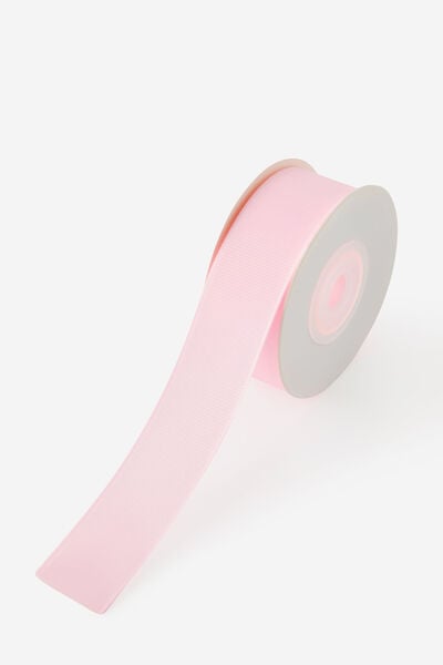 2.5Cm Single Ribbon Spool 7M, STRAWBERRY MILK