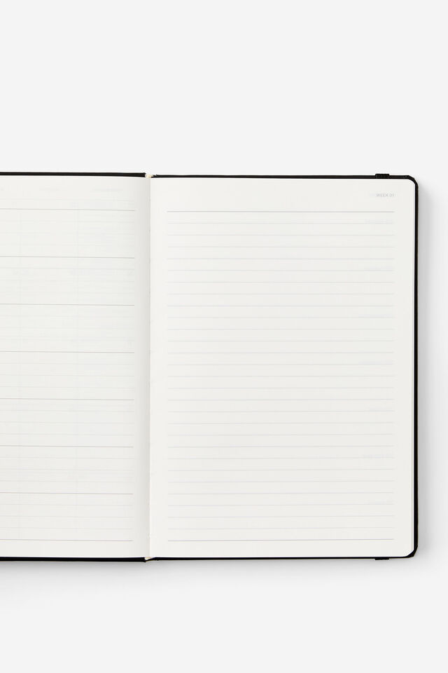 2026 A5 Weekly Hard Metro Diary, Black