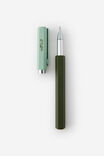 Facet-Nating Rollerball Capped Pen, OLIVE MINTY - example image 2