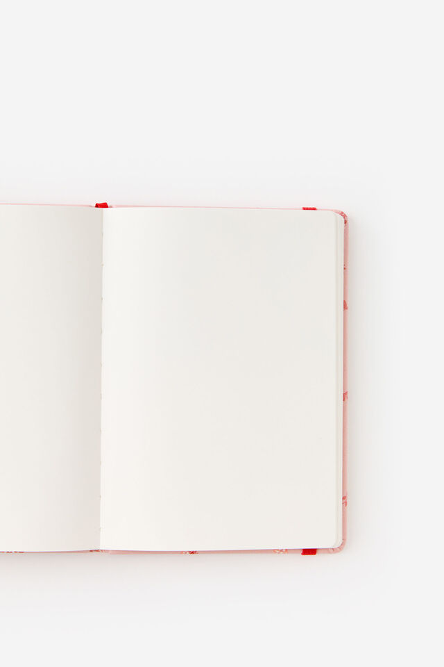 Metro B6 Hard Plain Notebook, Ditsy Pansy Pink Clay