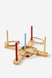 Wooden Quoits Game, LEMON AND RED - alternate image 1