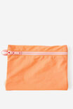 Zip Up Grid Pencil Case, JUST PEACHY STRAWBERRY MILK - example image 1