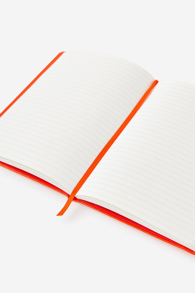 Personalised A5 Hard Lined Notetaker Notebook, LAVA RED