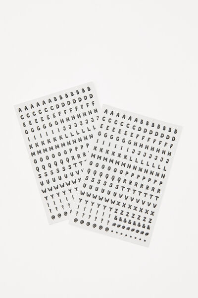 Lcn Nail Sticker Sheet, ALPHA & ICONS