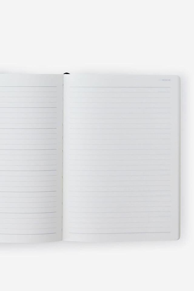 26/27 A5 Weekly Soft Diary, BLACK