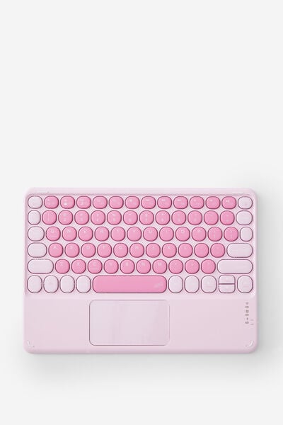 Wireless Keyboard With Touchpad, PINK BLOSSOM