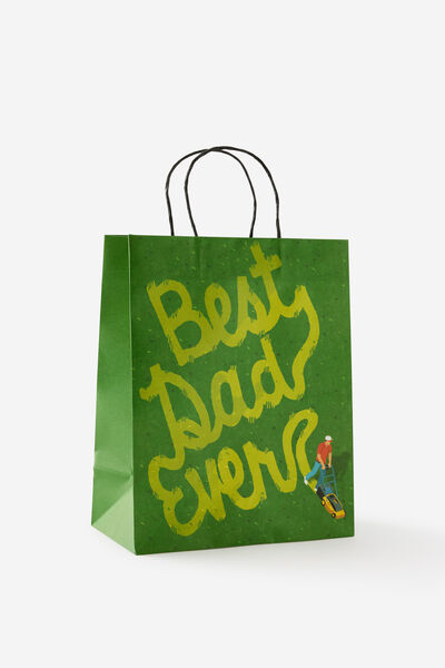 Father S Day Gift Bag Medium 2026, BEST DAD EVER GREEN
