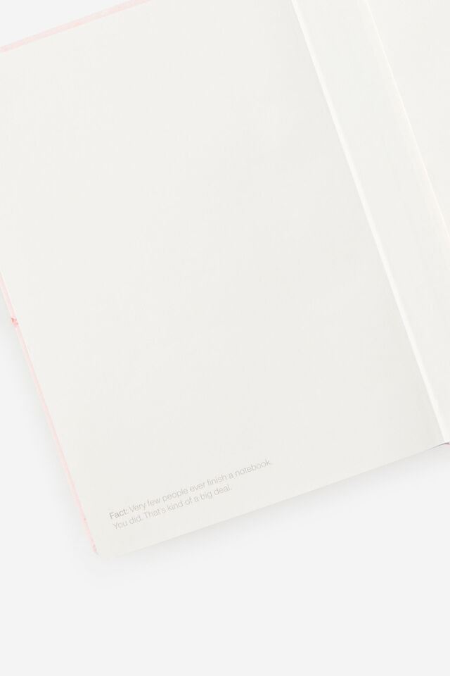 Personalised Metro B6 Hard Lined Notebook, Ditsy Pansy Pink Clay