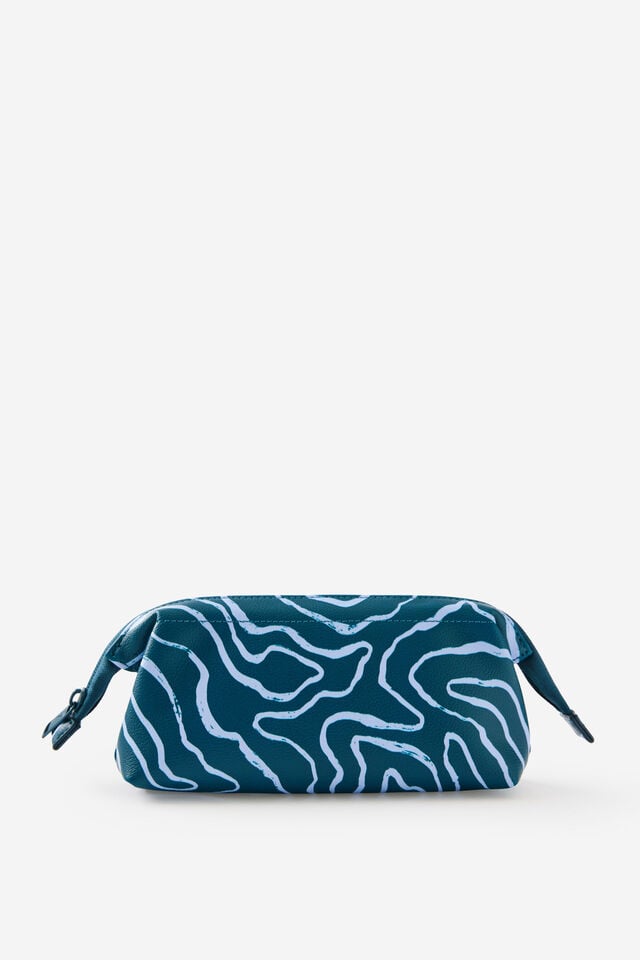 Compact Pu Pencil Case, TOPOGRAPHIC NORTH SEA