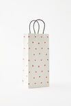 Bottle Gift Bag, MICRO HEARTS ECRU - alternate image 2