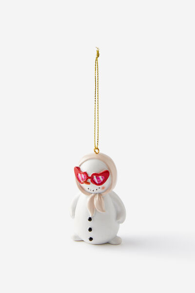 Resin Christmas Ornament, MRS SNOW