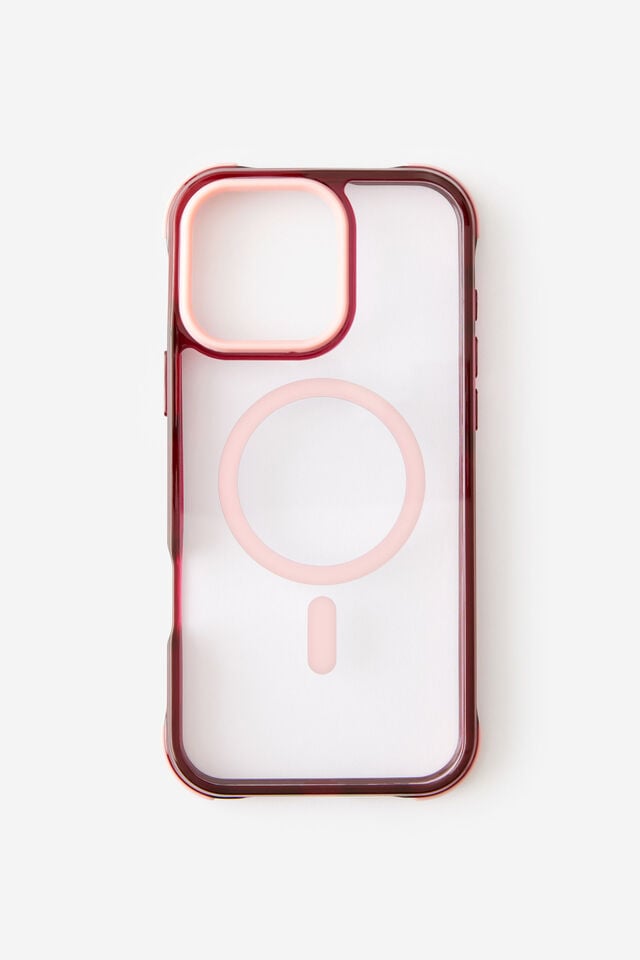 Active Shockproof Case Iphone 16 Pro Max, STRAWBERRY/CABERNET