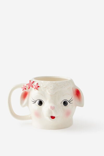 Christmas Shaped Mug, VINTAGE LAMB