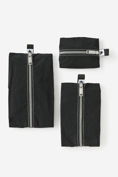 Sorted Pouch Set, BLACK