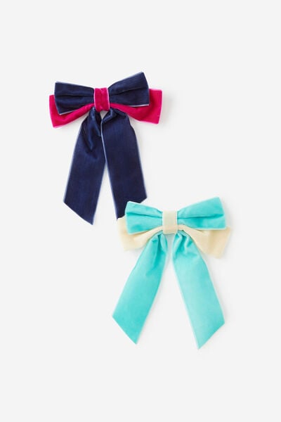Med Velvet Bow 2Pk, APRES ALL DAY