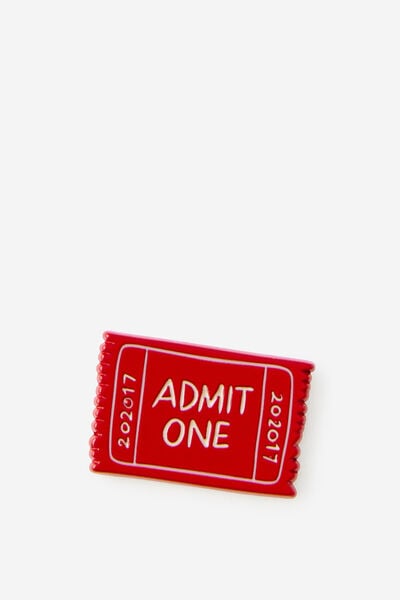 Enamel Sticker Individual, ADMIT ONE