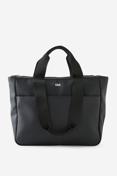 Perssonalised Pro Oversized Tote, BLACK
