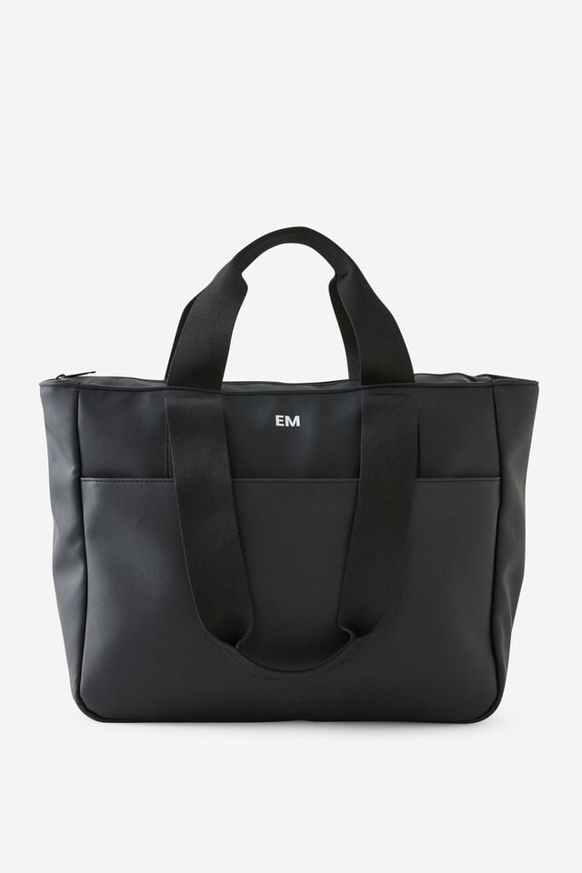 Perssonalised Pro Oversized Tote, BLACK