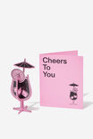CHEERS TO YOU COCKTAIL PINK POP-OUT!