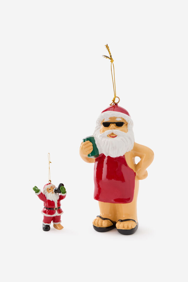 Oversized Resin Ornaments, BBQ SANTA