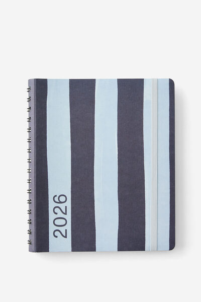 2026 Goals Weekly Planner, Navy Stripe