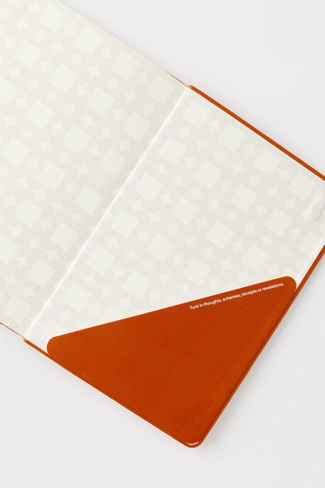 A5 Hard Cover Lined Notebook, BURNT ORANGE