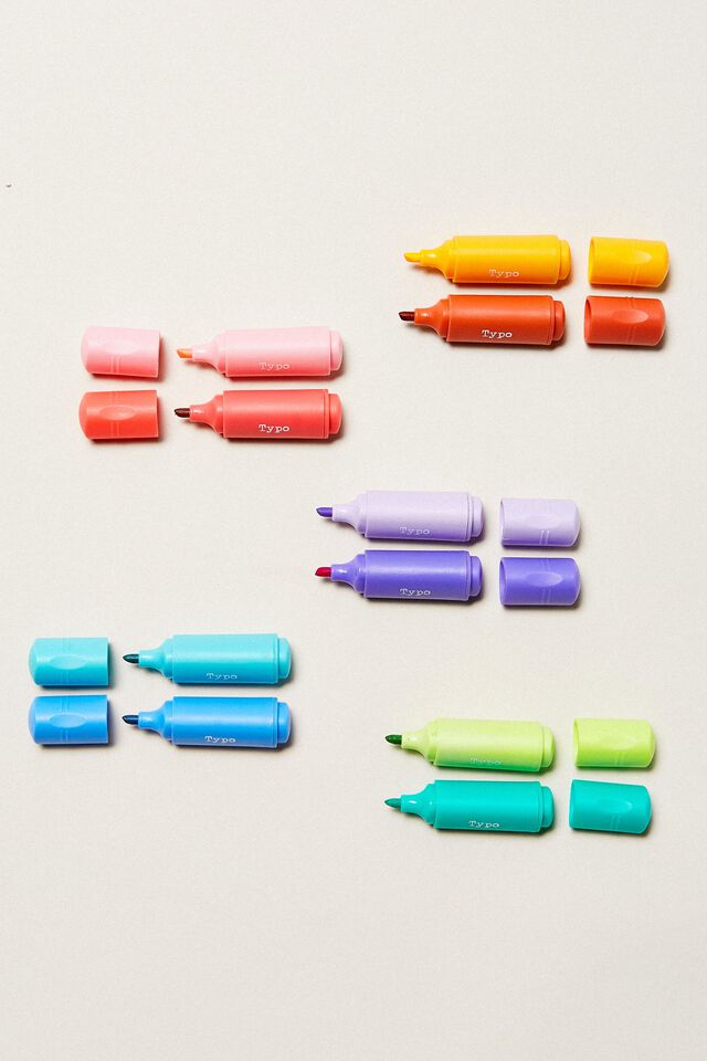 Mini Highlighter 10Pk, PASTELS