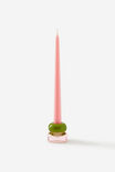 Glass Candle Holder, STRAWBERRY MILK / OLIVE - example image 1