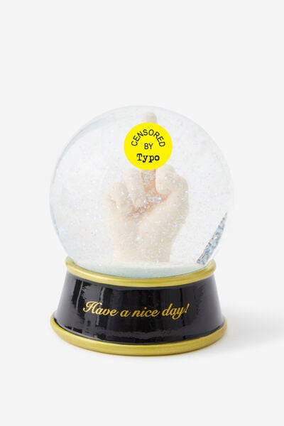 Iconic Snow Globe, RUDE FINGER!