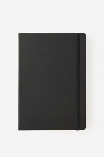 Metro B5 Hard Lined Notebook, Black