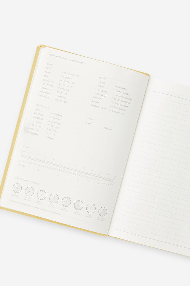 Personalised 2026 A5 Daily Hard Metro Diary, Limoncello