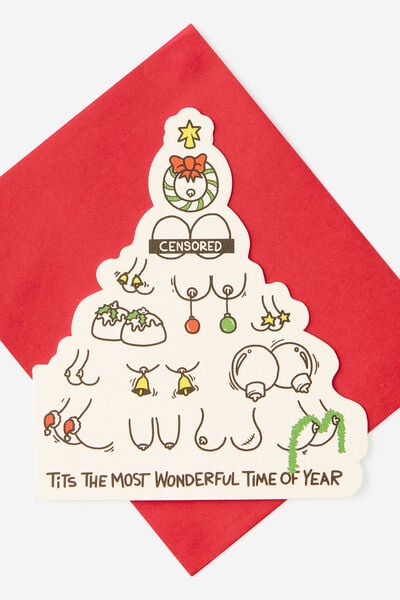 2026 Shaped Christmas Cards, SHAPED TITS THE SEASON