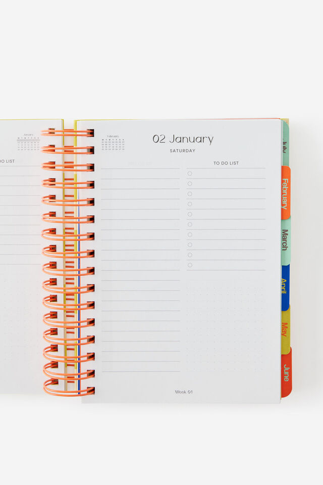 2027 A5 Daily Bright Days Diary, WASABI/LIMONCELLO SPLICE