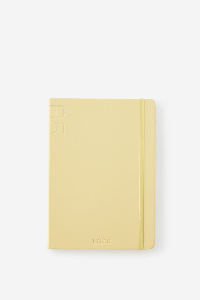 Personalised B5 Hard Cover Lined Notebook, LIMONCELLO