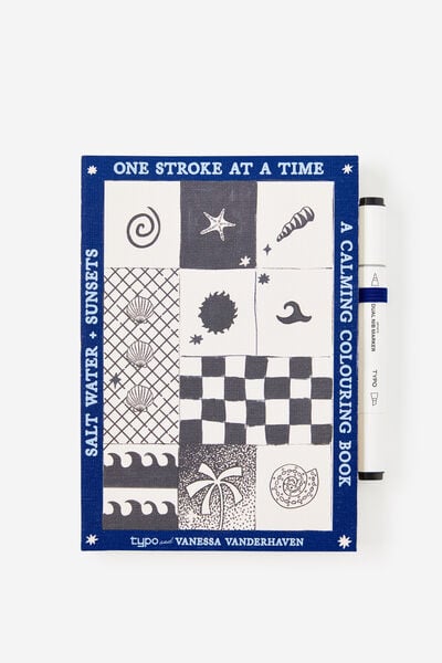 A5 Stitch Bound Colouring Book, OCEANA