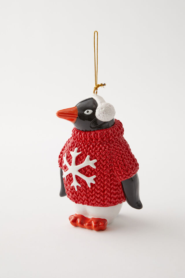 Oversized Resin Ornaments, PENGUIN CHRISTMAS JUMPER