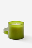 Frosted Glass Candle, HIDDEN FOREST GREEN - alternate image 1