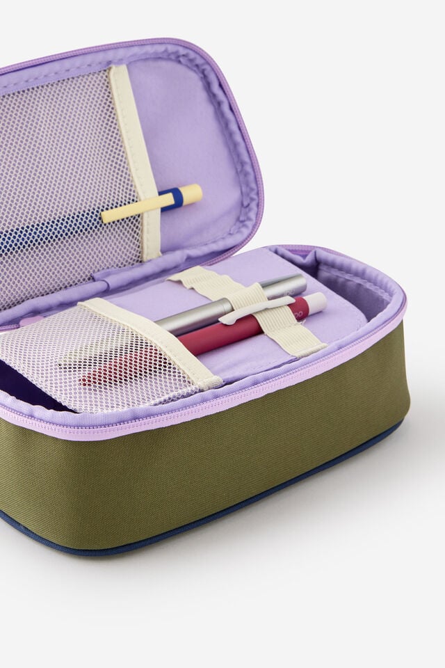 Arlow Pencil Case V2, OLIVE ORCHID